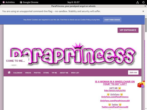 ParaPrincess Account Login