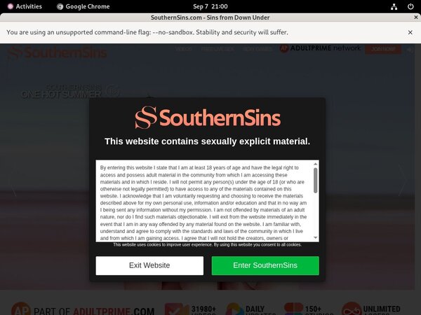 Southern Sins Join Via Paypal