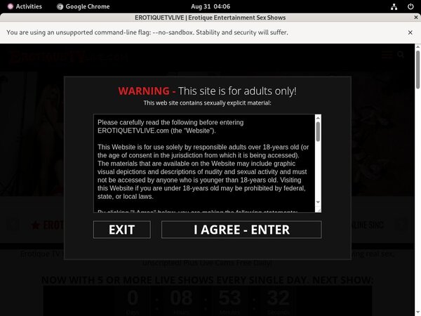 Erotiquetvlive.com Password Account
