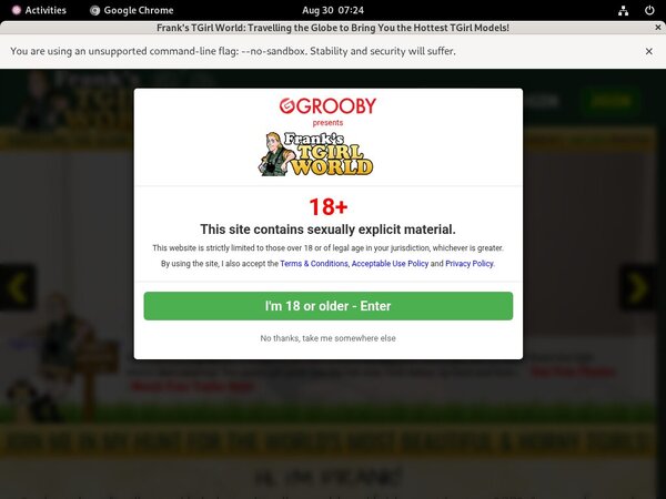 Free Franks T-Girl World Trial Offer