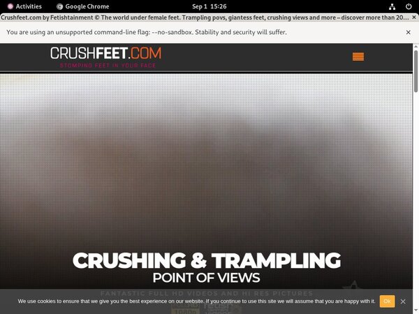 Crushfeet.com Discount Checkout