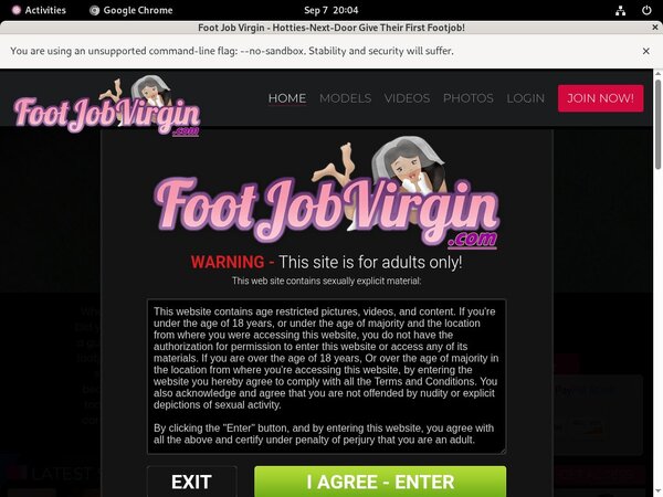 Foot Job Virgin Vids