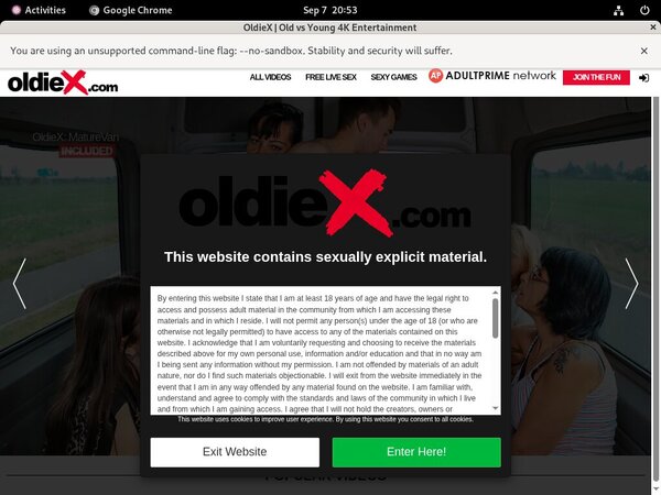 Oldiex.com Home Page