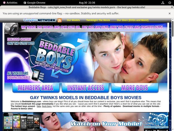 Beddableboys.com Get Account