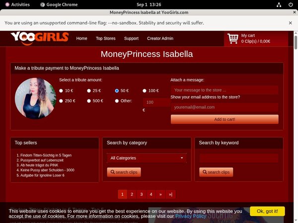 Moneyprincess Isabell User Name Password